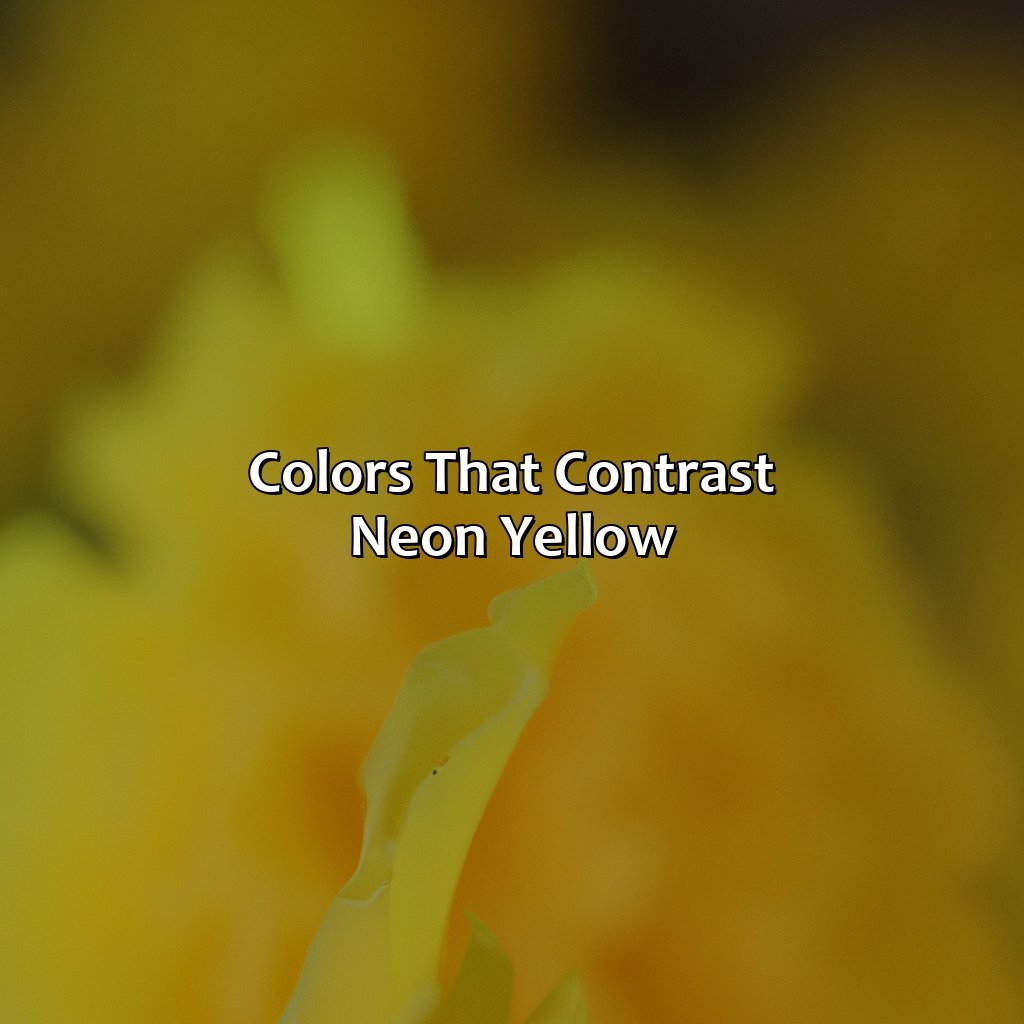 Colors That Contrast Neon Yellow  - What Colors Go With Neon Yellow, 