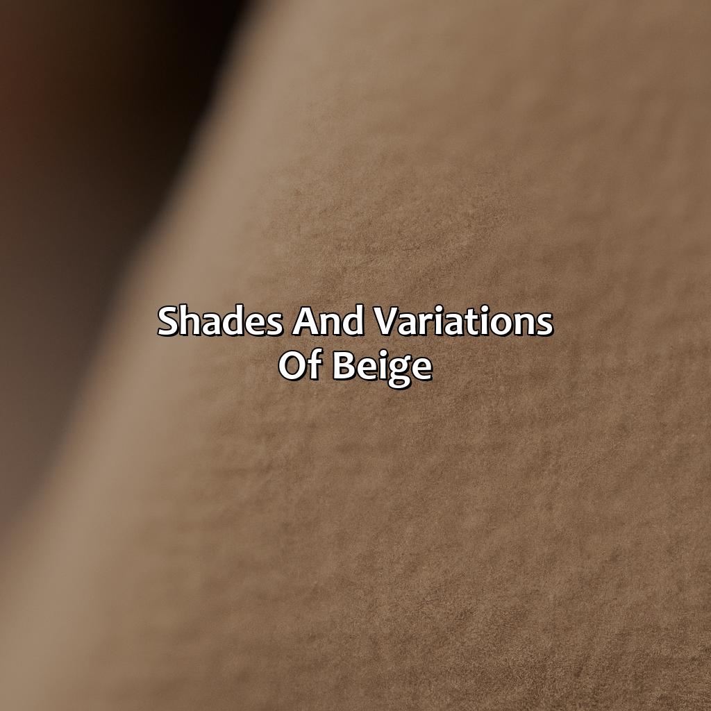 Shades And Variations Of Beige  - What Does The Color Beige Mean, 