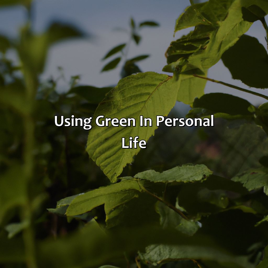 Using Green In Personal Life  - What Does The Color Green Mean Personality, 
