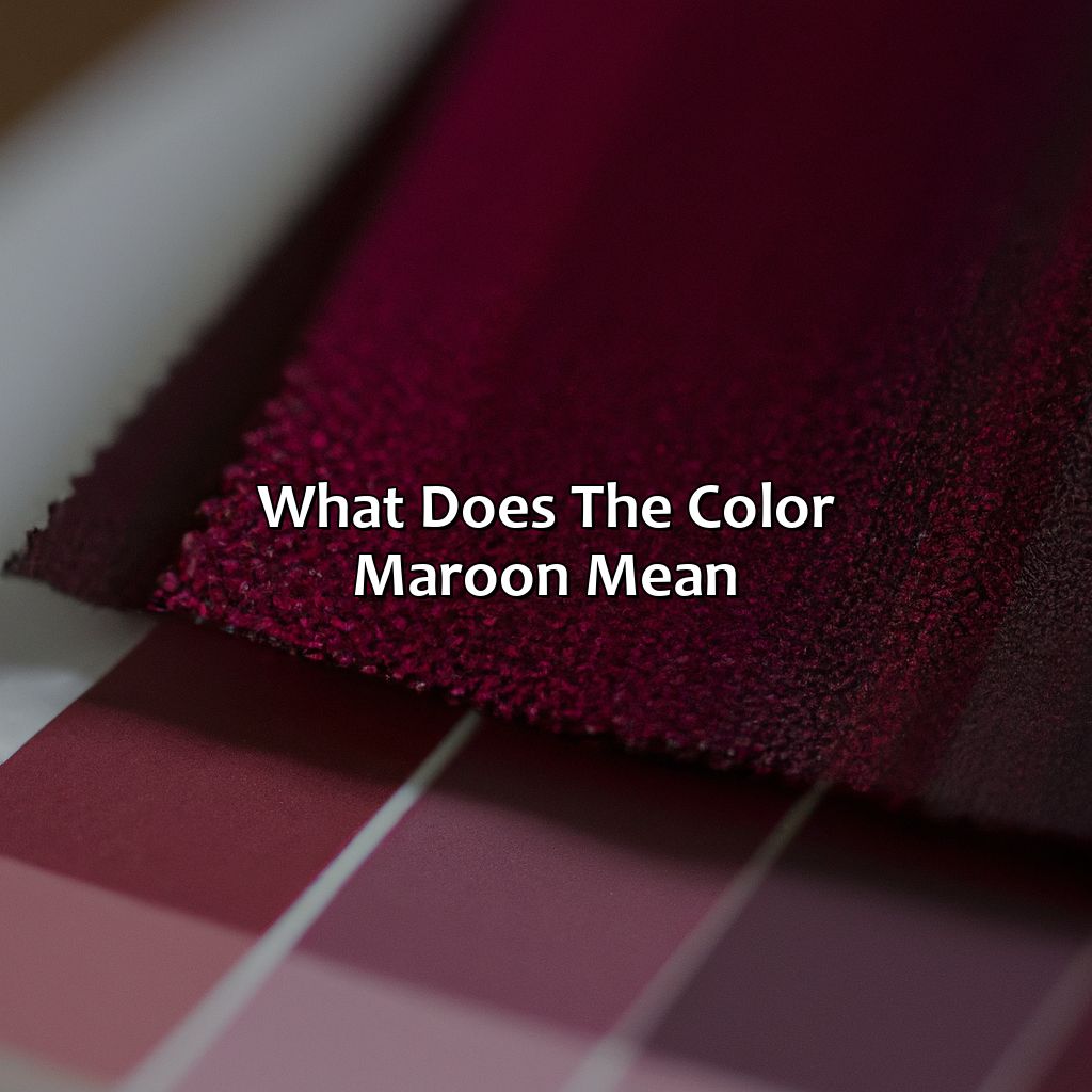 What Does The Color Maroon Mean - colorscombo.com