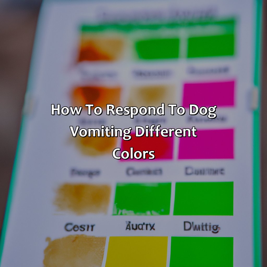 How To Respond To Dog Vomiting Different Colors  - What Does The Color Of Dog Vomit Mean, 