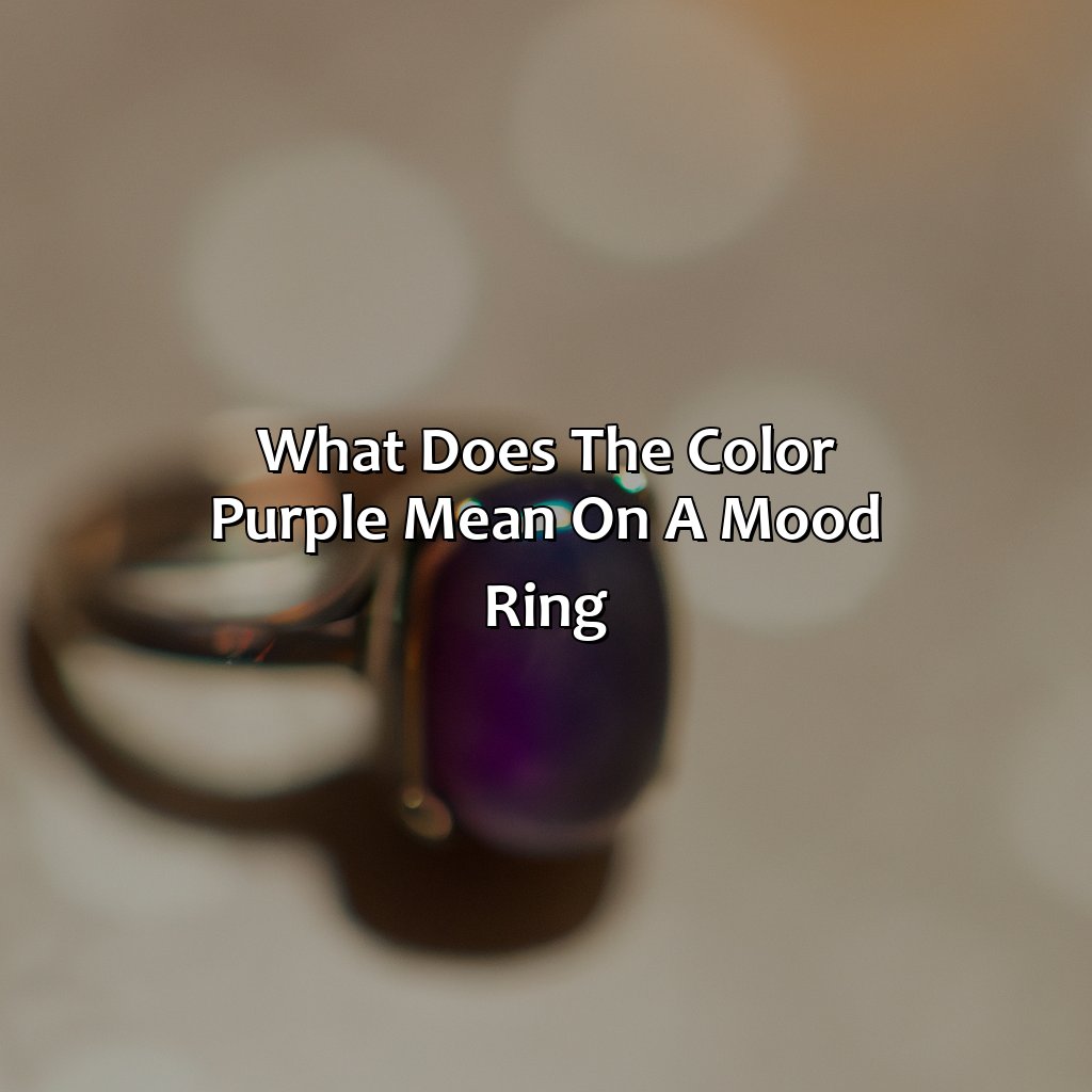 What Does The Color Purple Mean On A Mood Ring - colorscombo.com