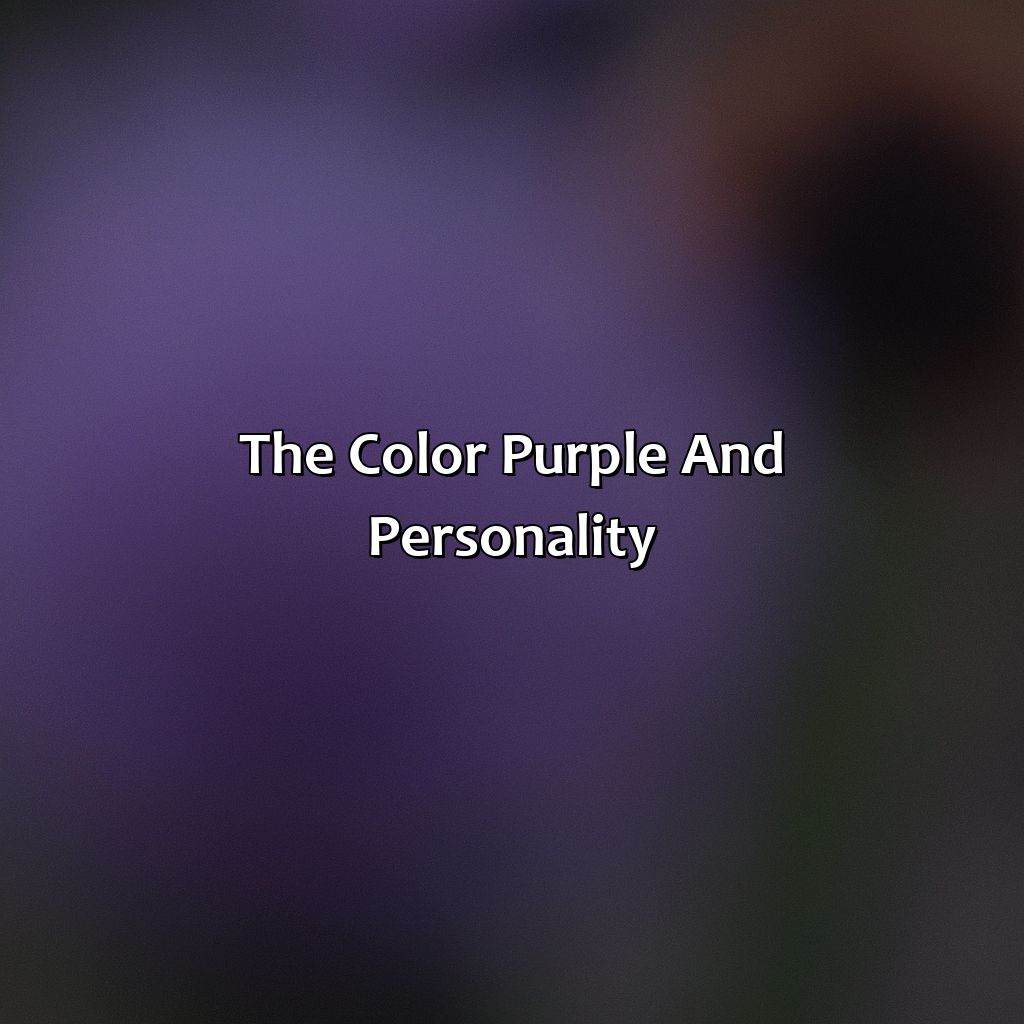 The Color Purple And Personality  - What Does The Color Purple Mean Personality, 