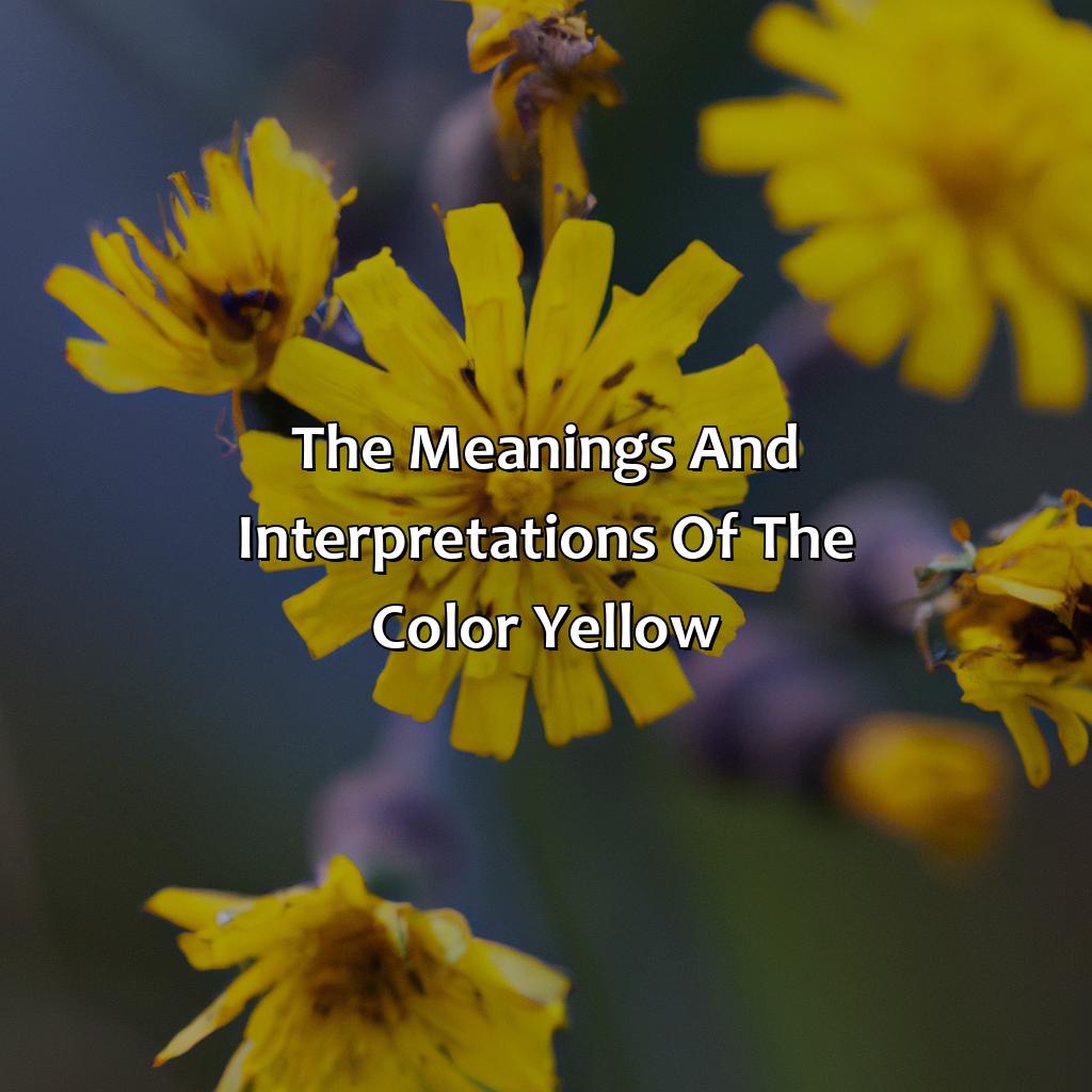 The Meanings And Interpretations Of The Color Yellow  - What Does The Color Yellow Mean, 