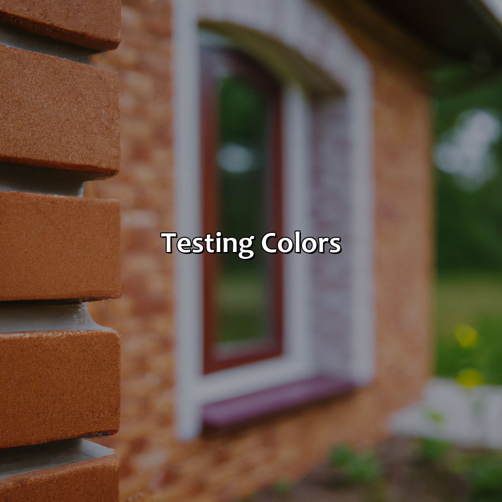 Testing Colors  - What Exterior Paint Color Goes With Red Brick, 