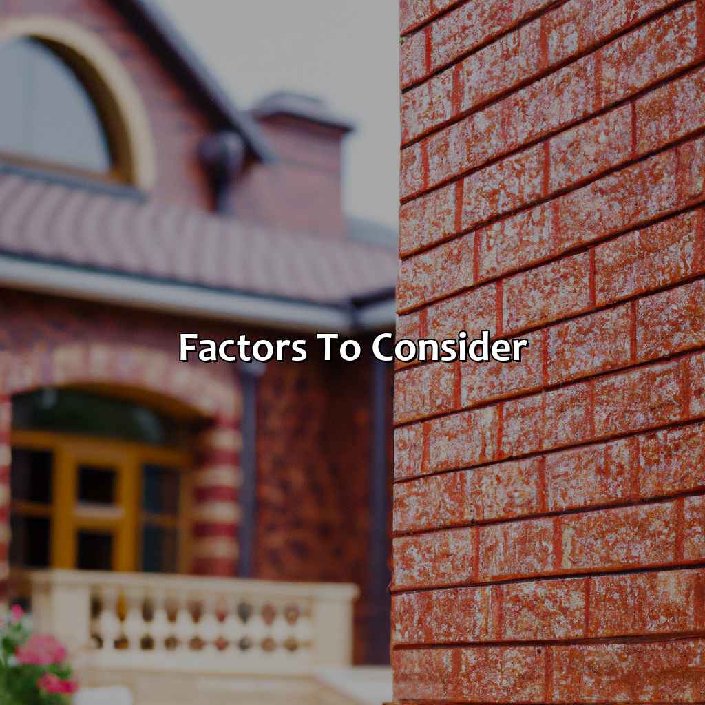 Factors To Consider  - What Exterior Paint Color Goes With Red Brick, 