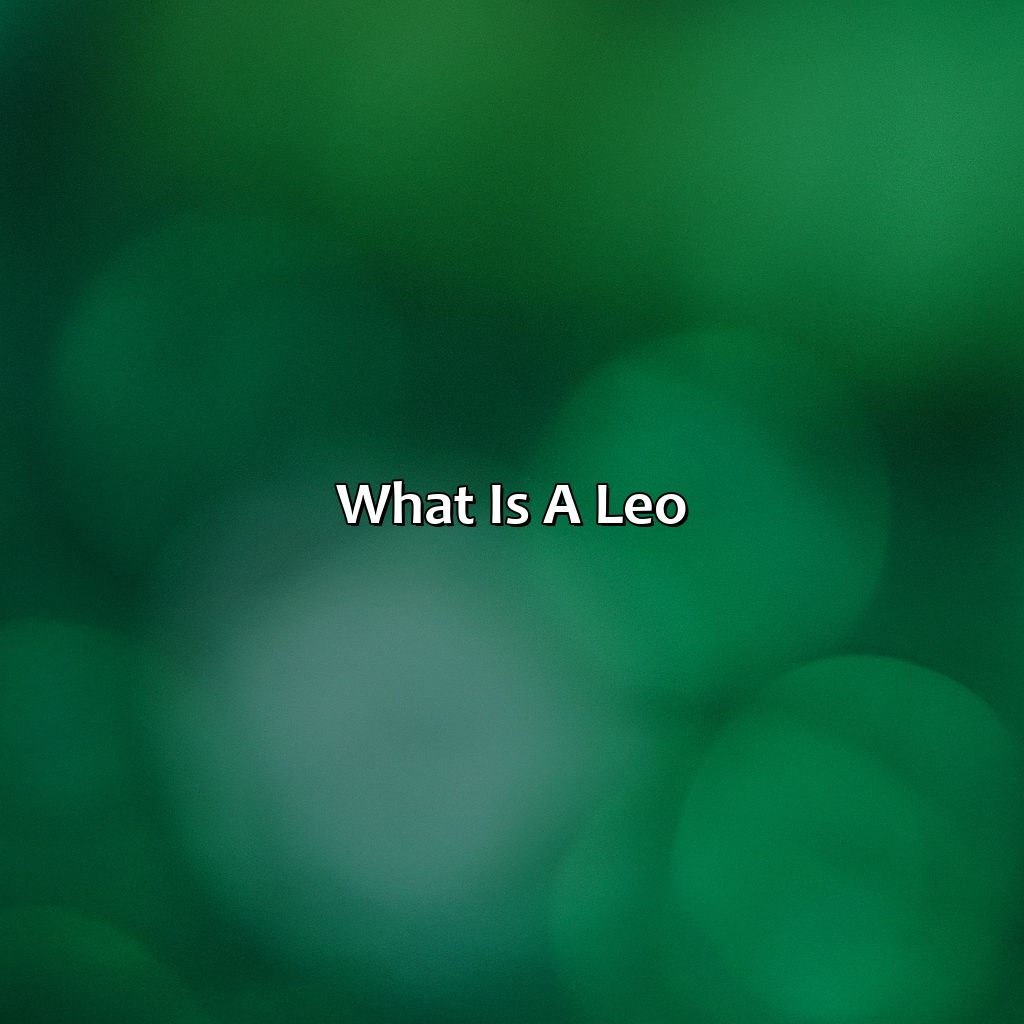 What Is A Leo?  - What Is A Leo