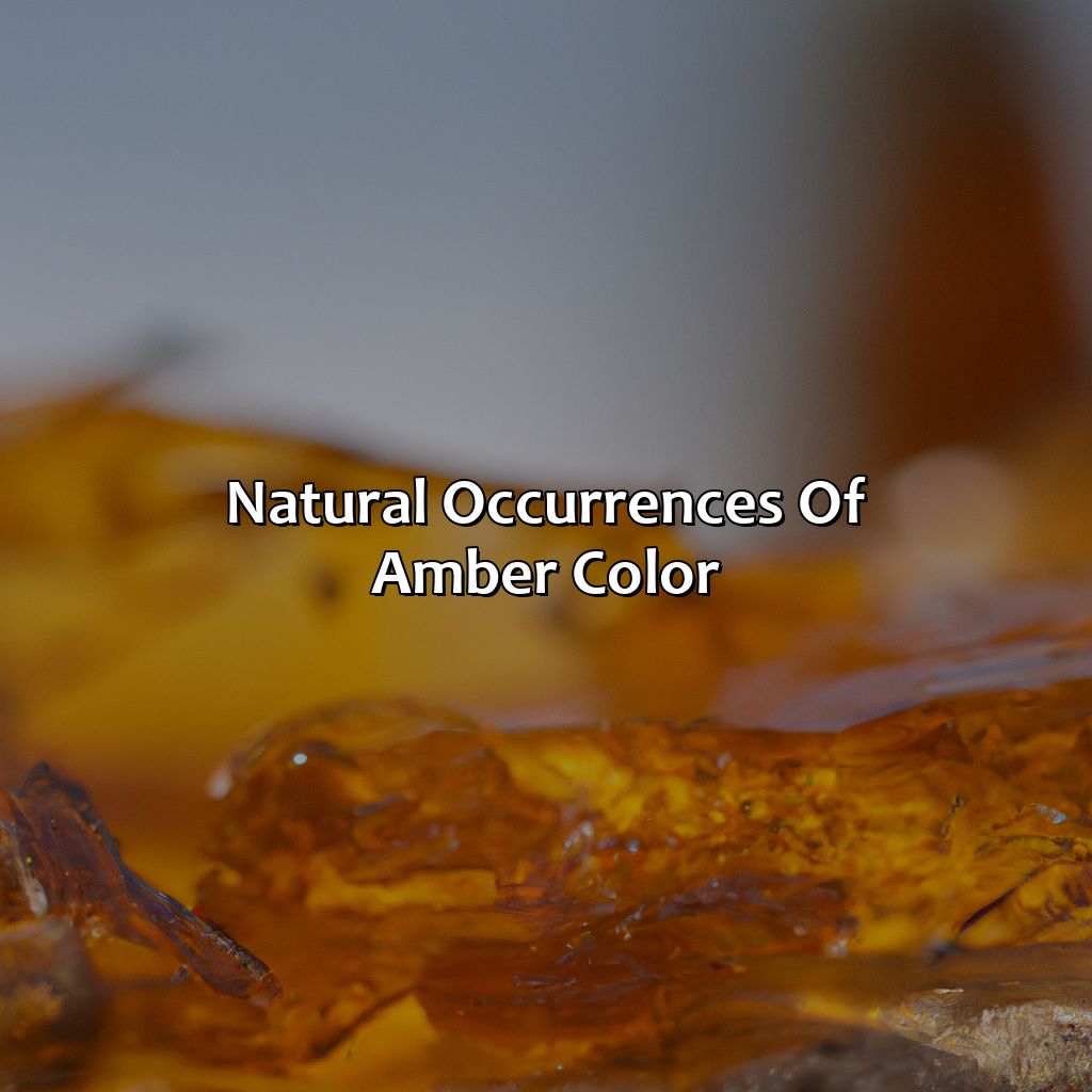 Natural Occurrences Of Amber Color  - What Is Amber Color, 