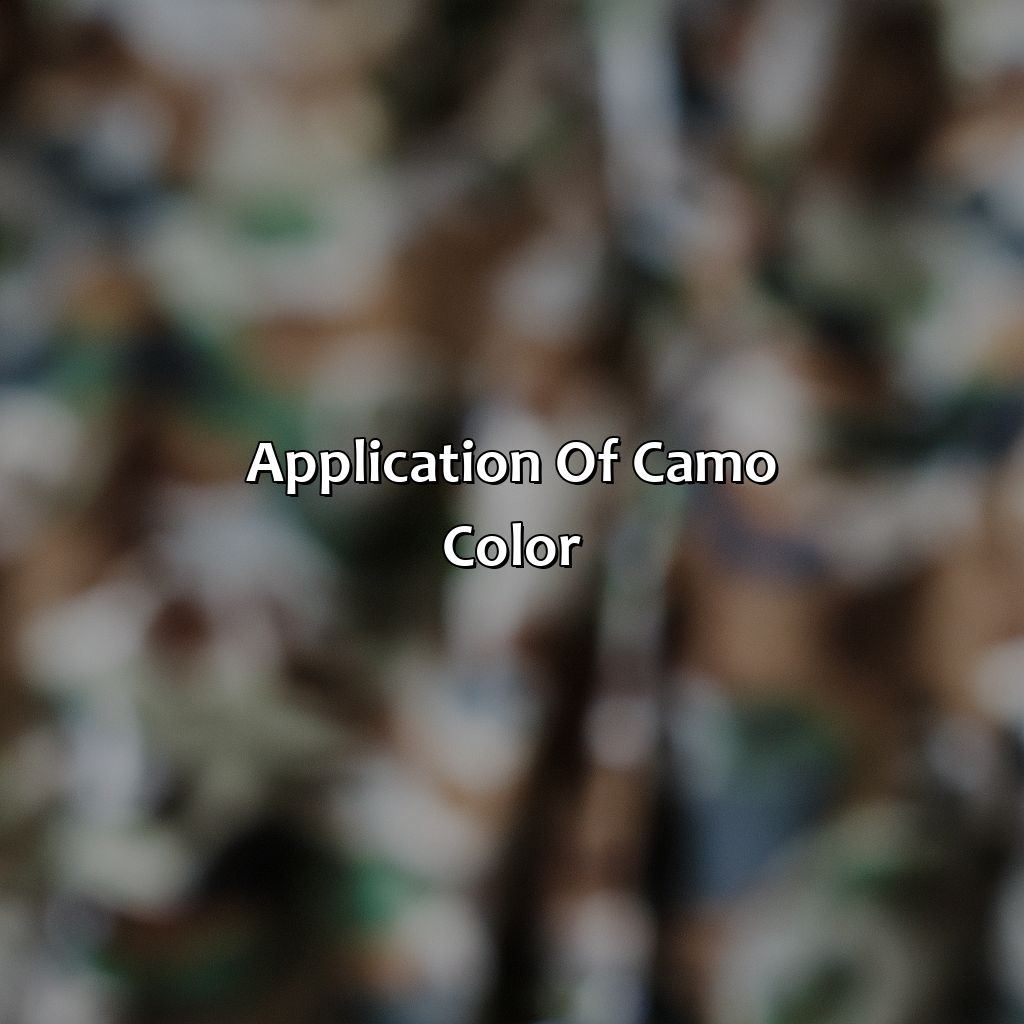 Application Of Camo Color  - What Is Camo Color, 