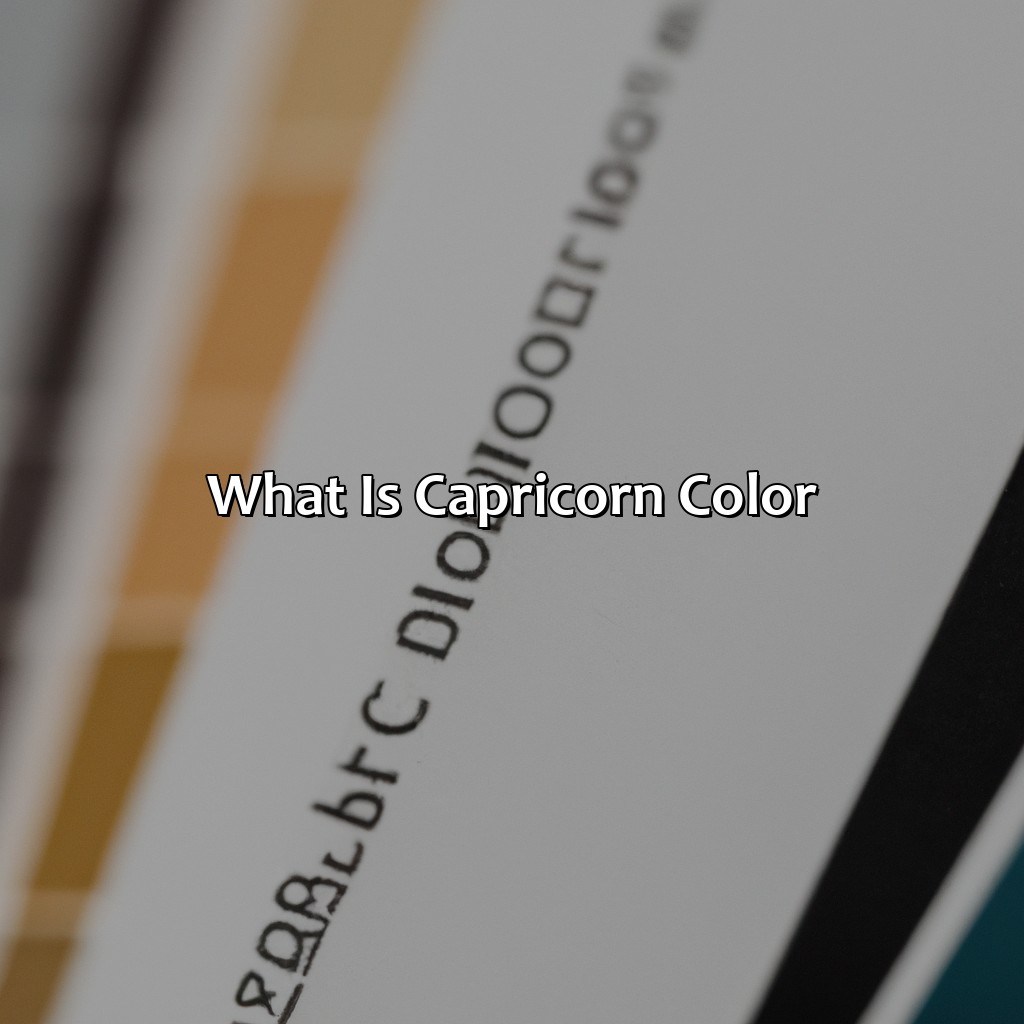 What Is Capricorn Color?  - What Is Capricorn Color, 
