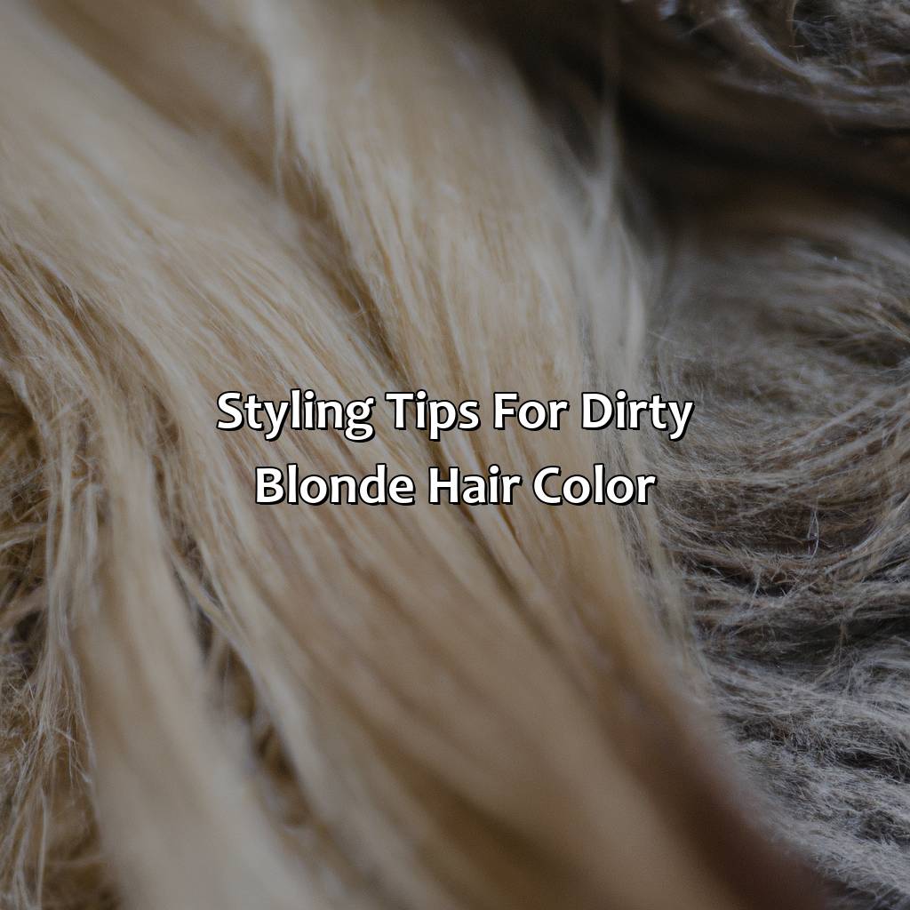 Styling Tips For Dirty Blonde Hair Color  - What Is Dirty Blonde Hair Color, 