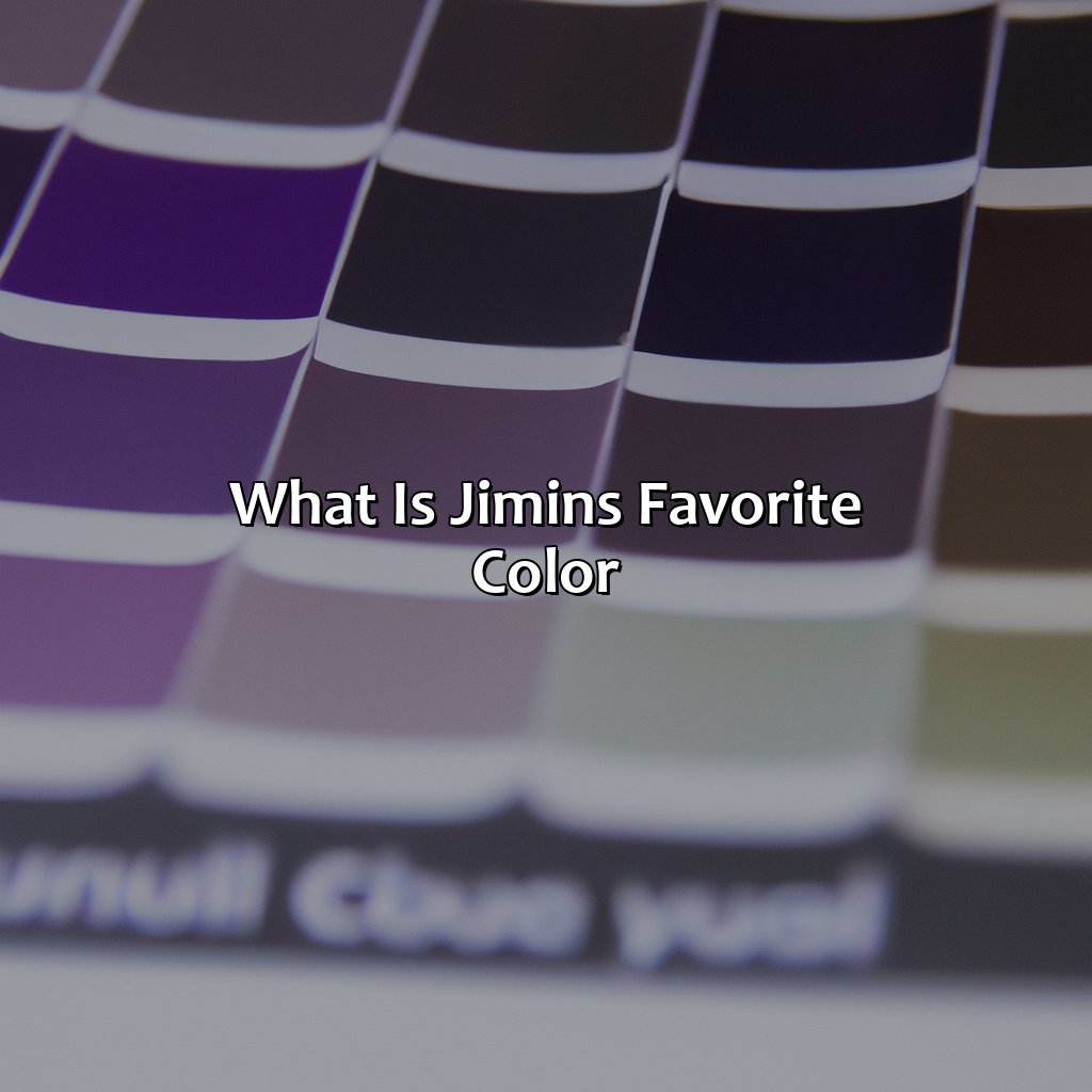 What Is Jimin'S Favorite Color - colorscombo.com