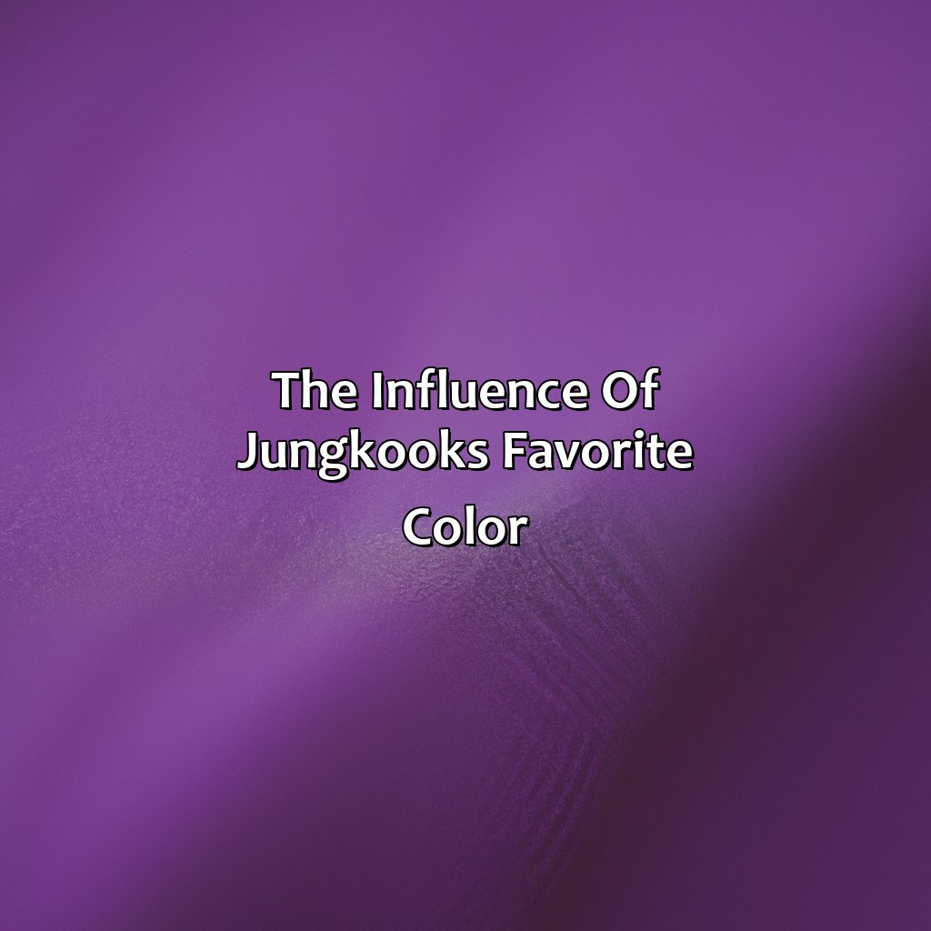 The Influence Of Jungkook