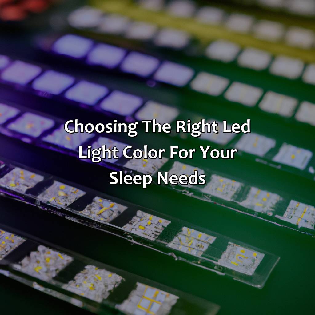 Choosing The Right Led Light Color For Your Sleep Needs  - What Is The Best Led Light Color To Sleep With Other Than Red, 