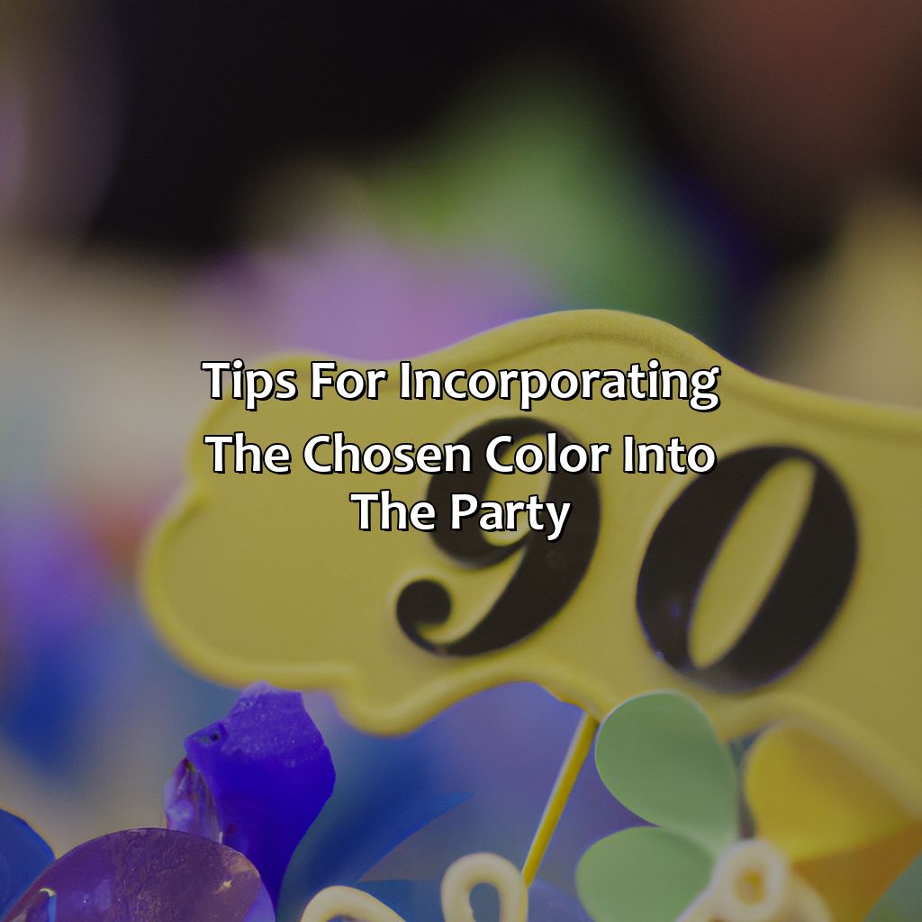 Tips For Incorporating The Chosen Color Into The Party  - What Is The Color For A 90Th Birthday, 