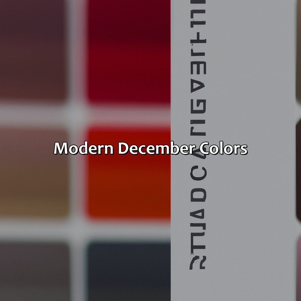 Modern December Colors  - What Is The Color For December, 
