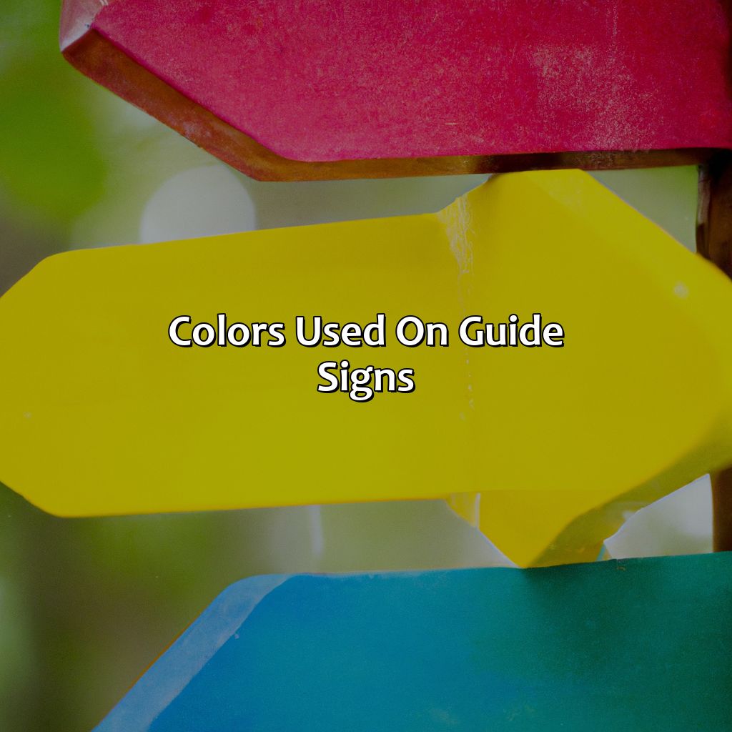 Colors Used On Guide Signs  - What Is The Color Of Guide Signs, 