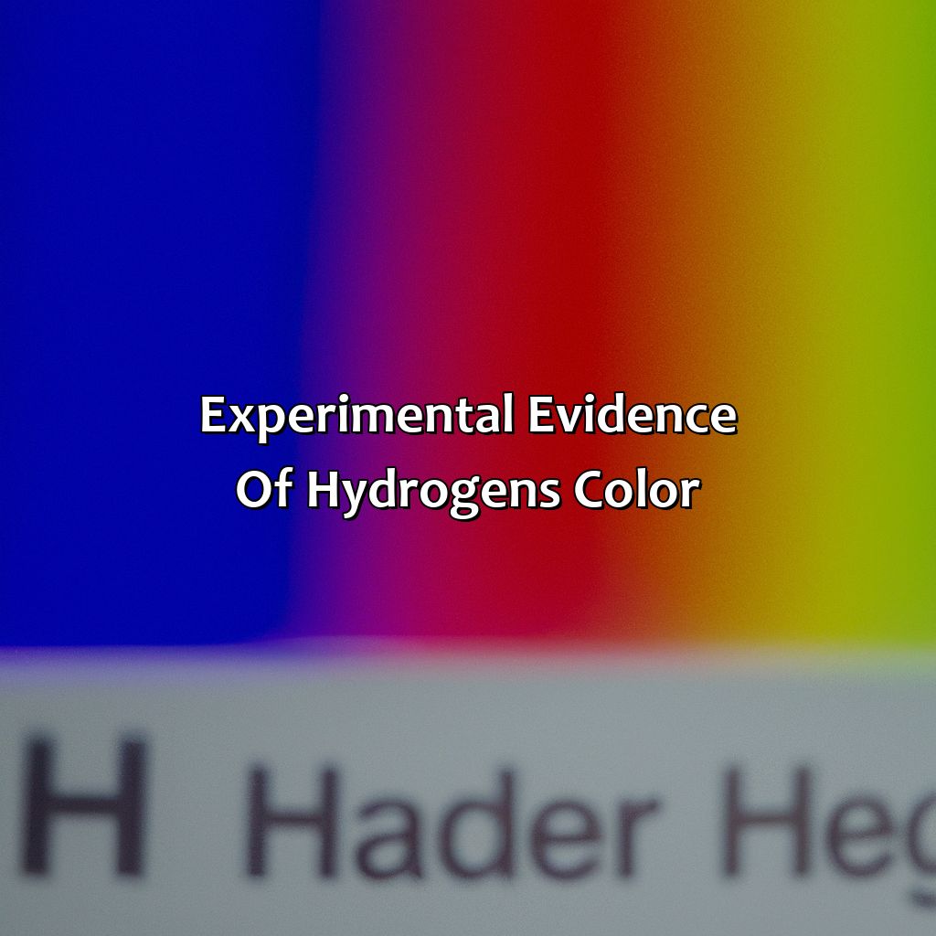 Experimental Evidence Of Hydrogen