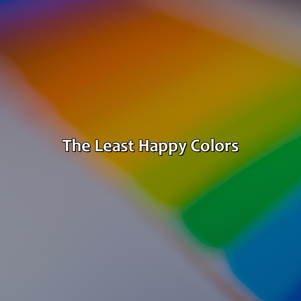 The Least Happy Colors  - What Is The Happiest Color, 