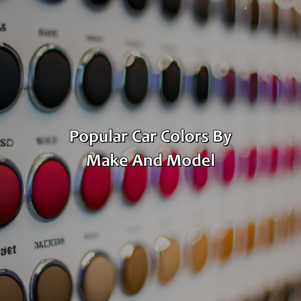 Popular Car Colors By Make And Model  - What Is The Most Popular Color Car, 