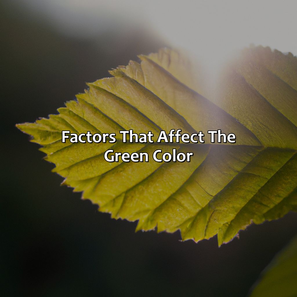 Factors That Affect The Green Color  - What Makes Green Color, 