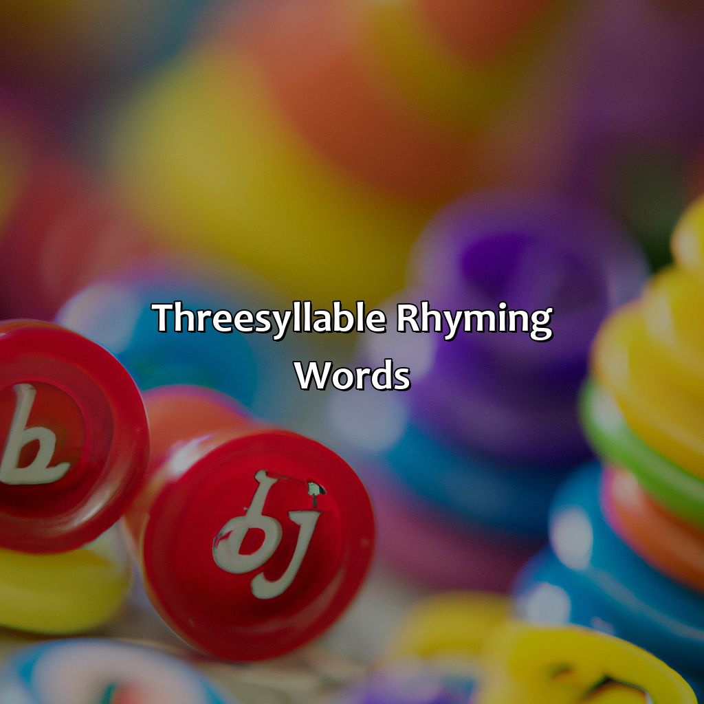 Three-Syllable Rhyming Words  - What Rhymes With Color, 