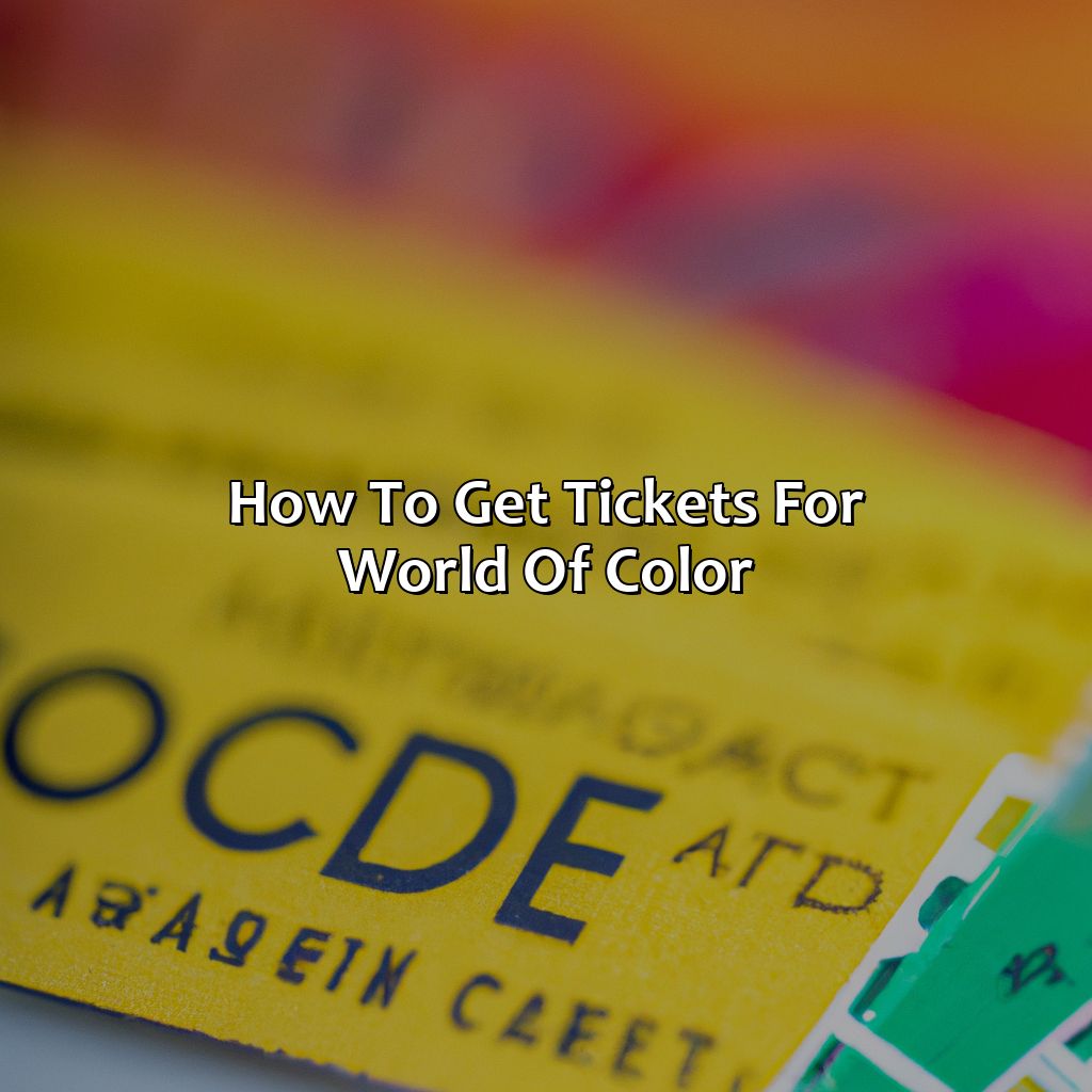 How To Get Tickets For World Of Color  - What Time Is World Of Color, 