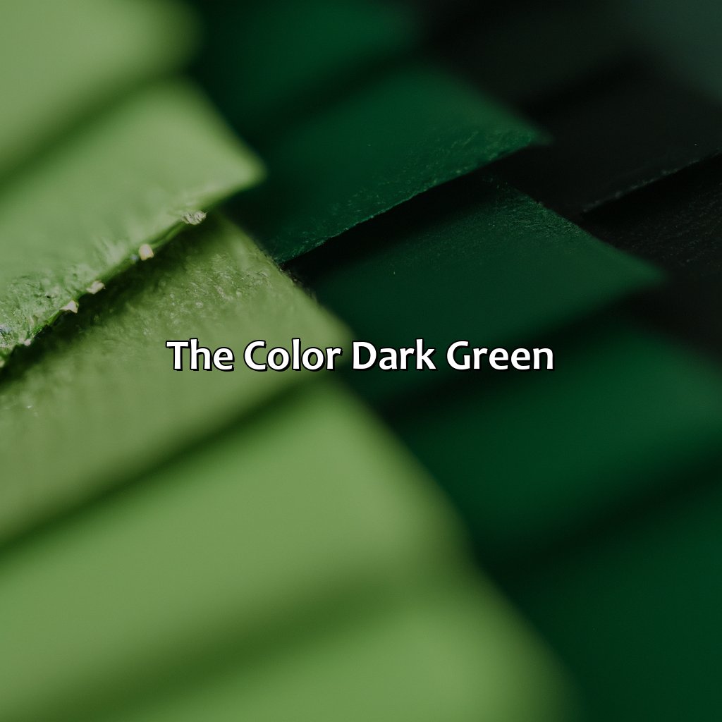 The Color Dark Green  - Yellow And Dark Green Is What Color, 