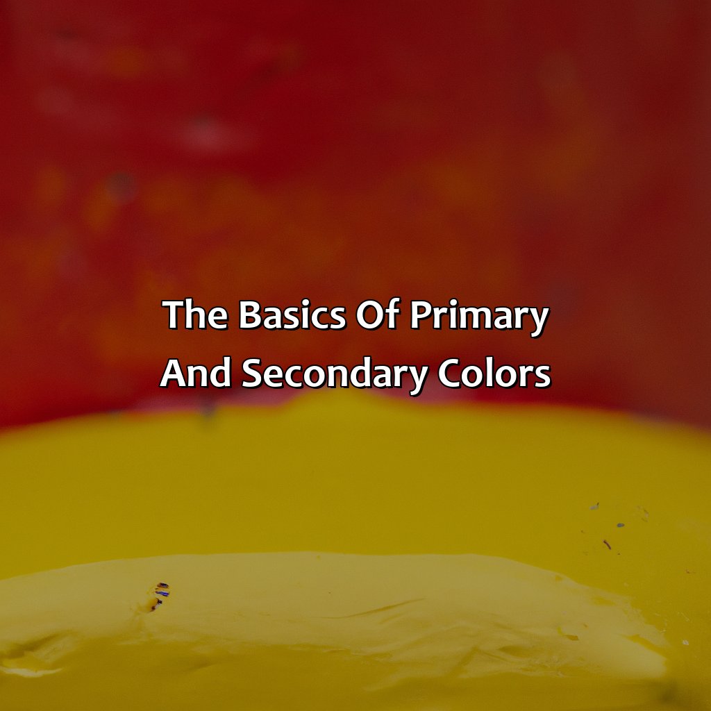 The Basics Of Primary And Secondary Colors  - Yellow And Red Makes What Color, 